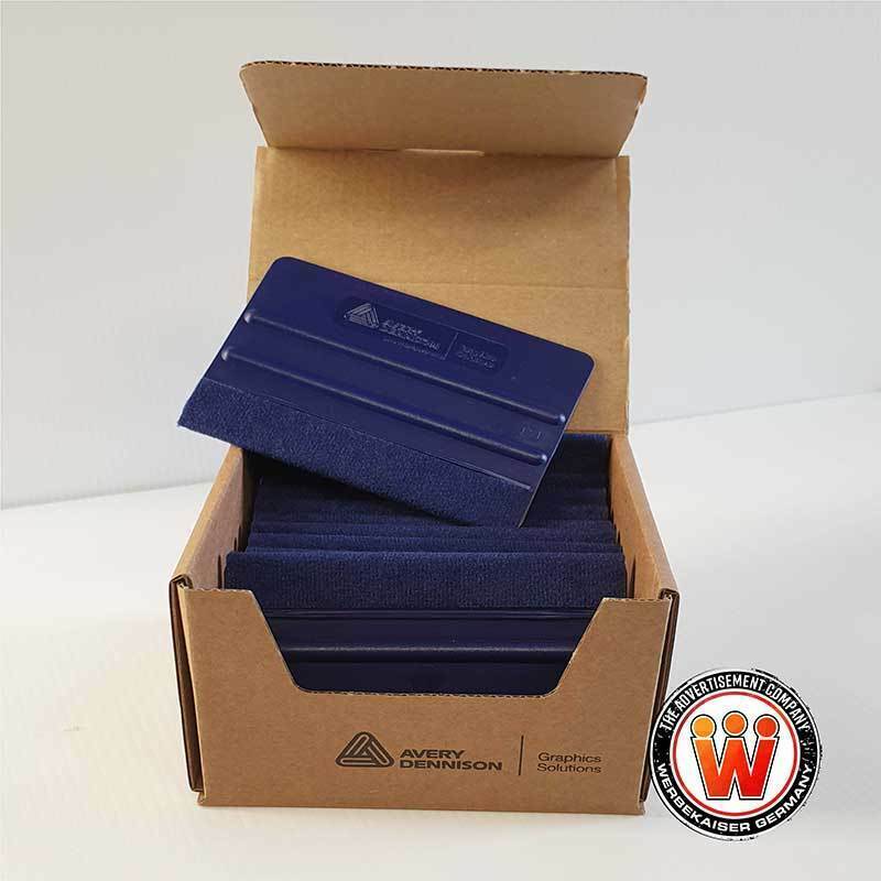 Avery-12Rakel-Filzrakel-Werbekaiser 12x Avery Rakel blau mit Filzkante Folienrakel