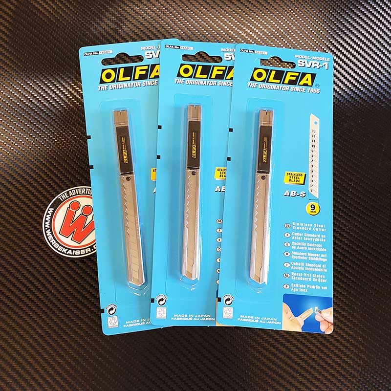 Olfa® SVR1 Cutter Messer 9 mm 58° Edelstahl 3 Stück