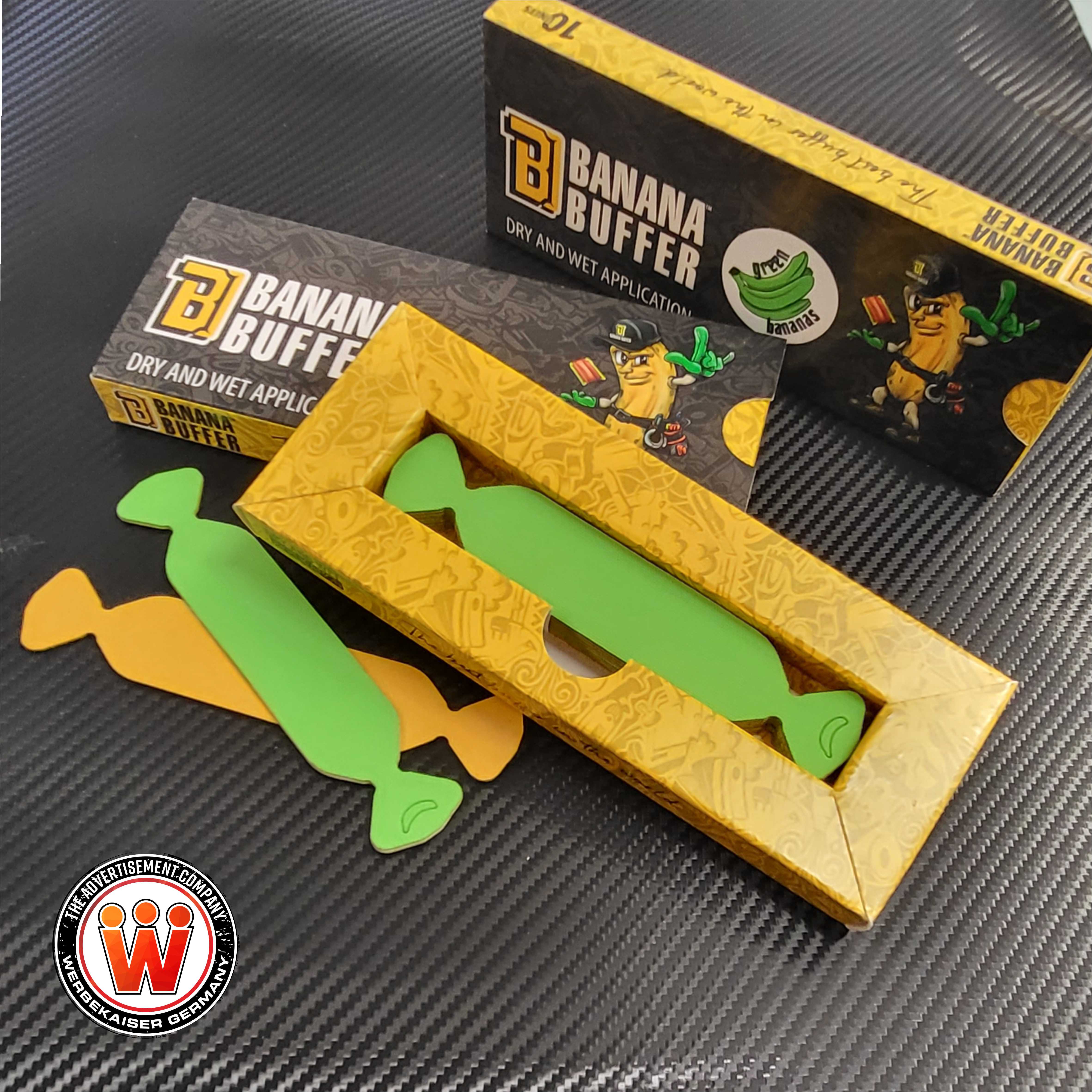 10x Banana Buffer Rakelfilz Rakelbezug Grün/ Green