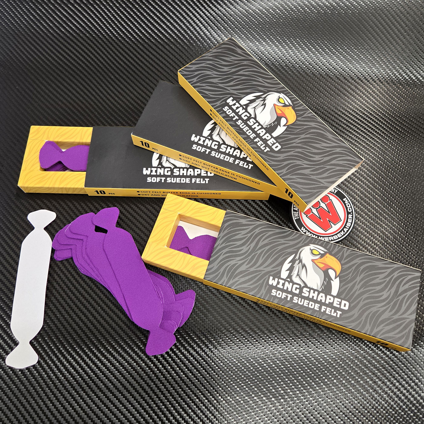 10 Stk Rakel Buffer Wings Rakelfilz Microfaser Lila Blister Box 10 Stk Rakel Buffer Wings Rakelfilz Microfaser Lila Blister Box