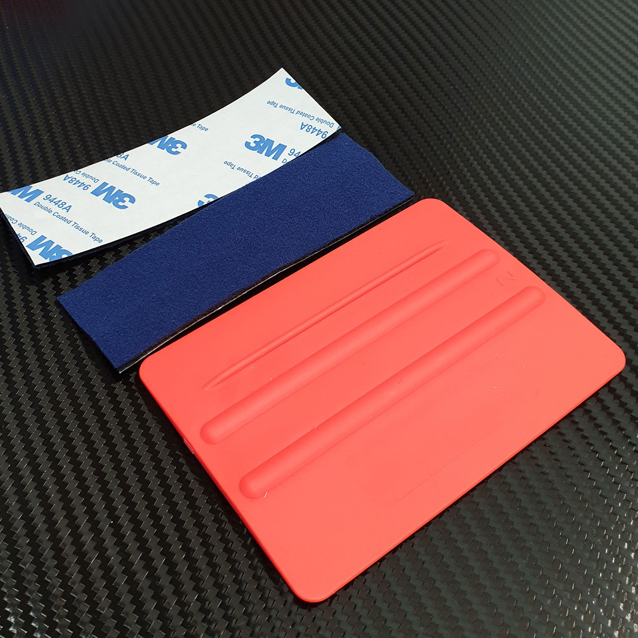 Folien-Rakel Neonrot, medium mit optionalem Filz