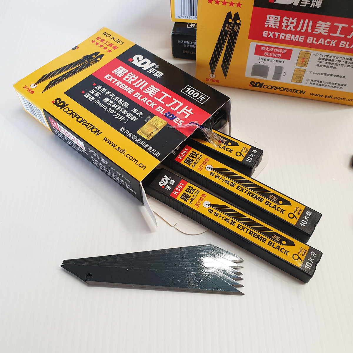 SDI Extreme Ersatzklingen Carbonstahl Abbrechklingen 9 mm 30°