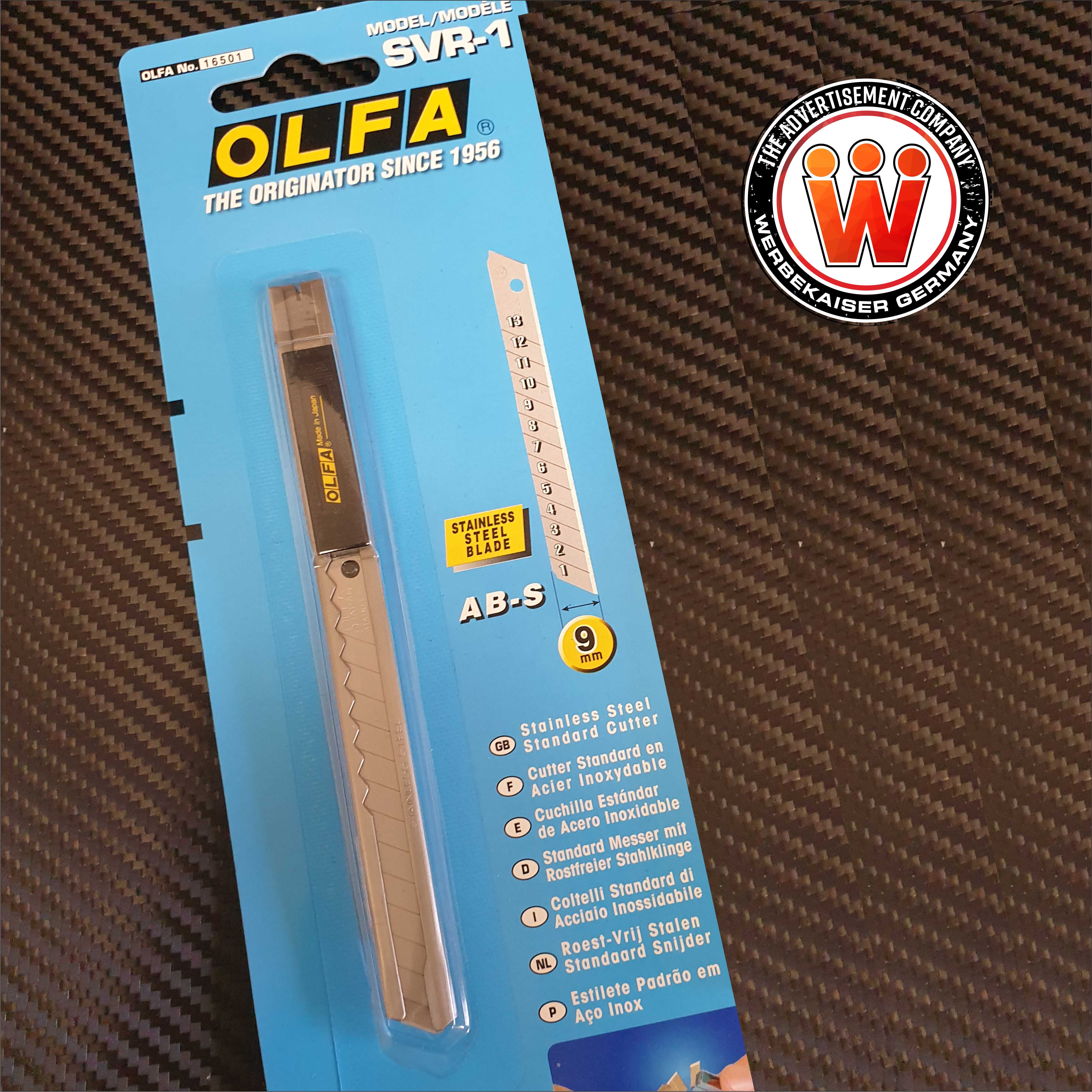 Olfa® SVR1 Cutter Messer 9 mm 58° Edelstahl
