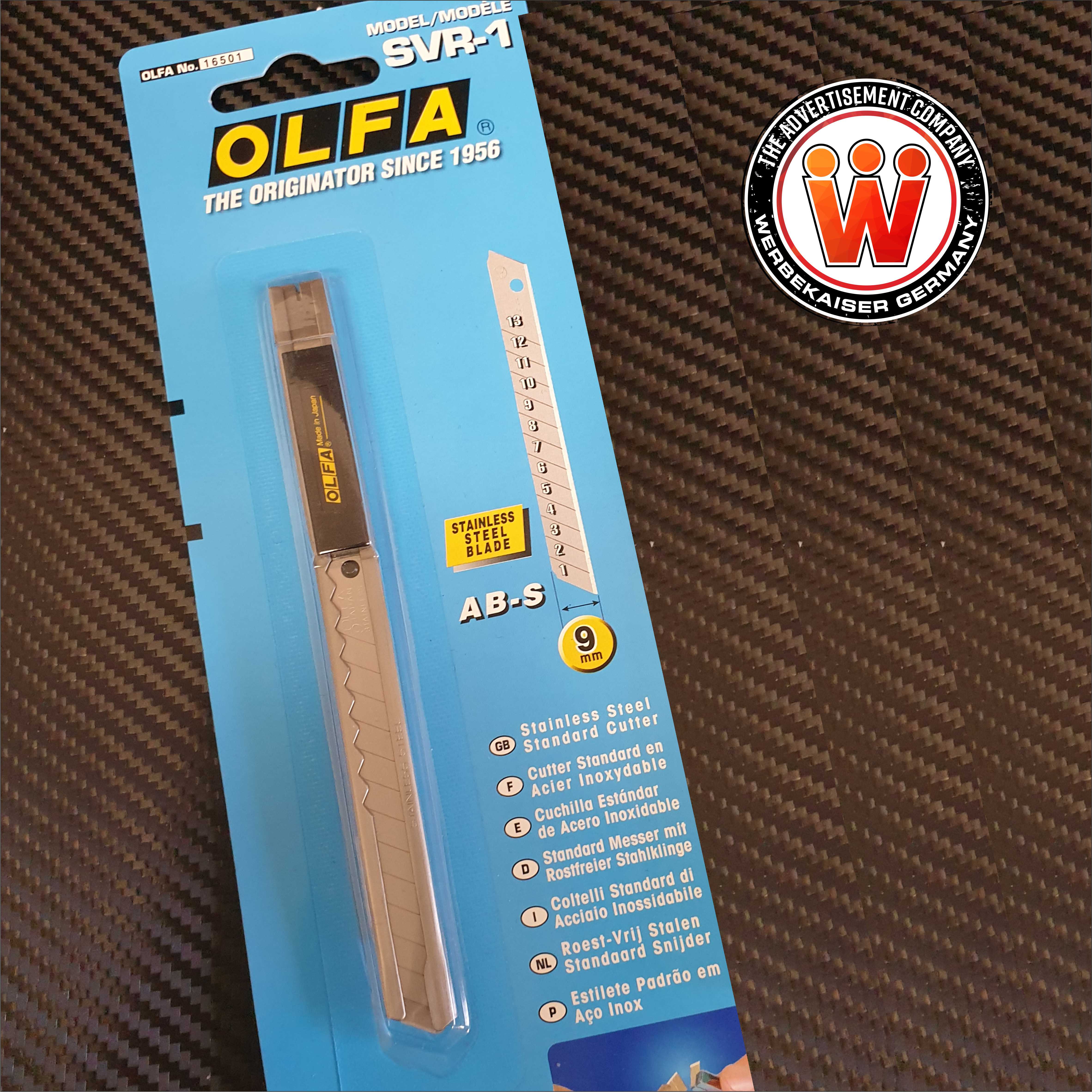 Olfa® SVR1 Cutter Messer 9 mm 58° Edelstahl Olfa® SVR1 Cutter Messer 9 mm 58° Edelstahl